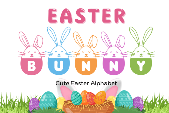 Easter Bunny Monogram: A Playful Typeface for Springtime Designs