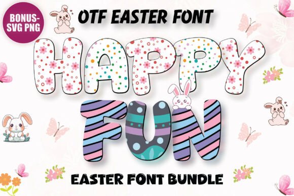 Fancy Easter Rainbow Bundle: A Font for Springtime Branding