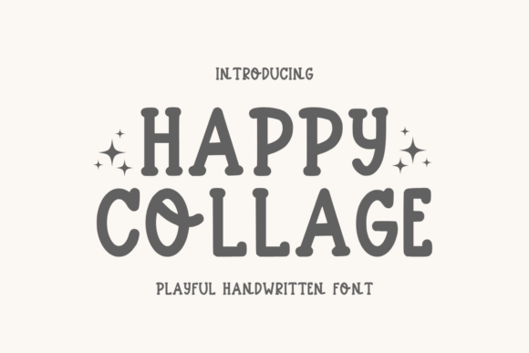 Happy Collage: A Playful Slab Serif Font for Crafters and Product Creators