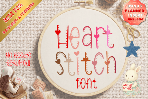 Heart Stitch: A Versatile Font for Editorial Design