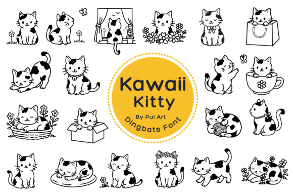 Kawaii Kitty Doodle: A Font That Brings Whiskers to Life