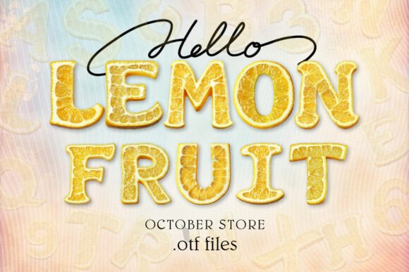 Lemon Fruit Font for Editorial Design
