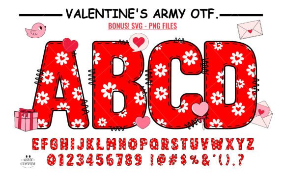 Love Valentine’s Flower Heart Font for Business Branding