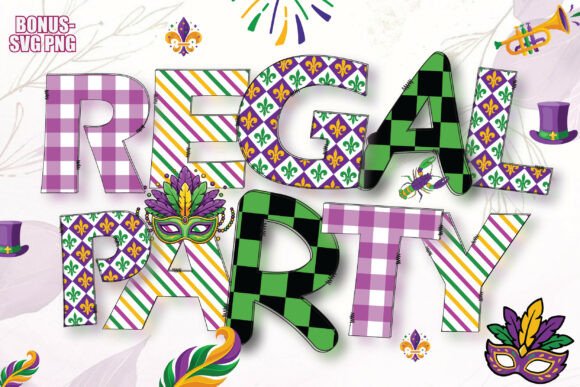 Mardi Gras Spring Decorative Font for Festive Branding