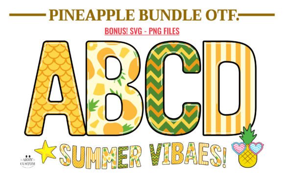 Pineapple Bundle: A Font That Brings the Tropics to Your Creations